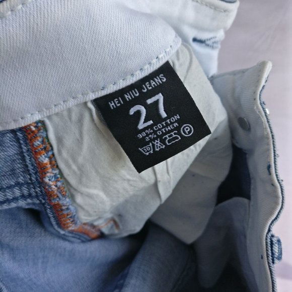 FPxHEI NIUxONE TEASPOON TAPERED MOM JEANS in SUPERSTAR WASH 27w +MEASUREMENTS - Picture 7 of 7